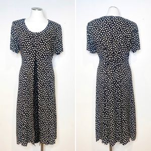Vintage | 90’S Floral Grunge Coattagecore Midi Dress